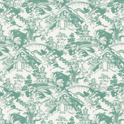 KASMIR FABRICS-HIMARI TOILE - SEAFOAM