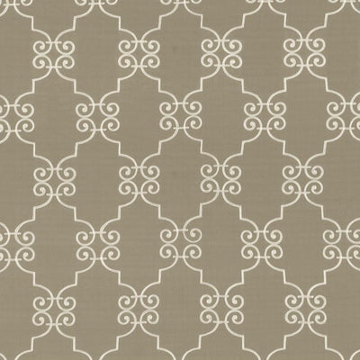 KASMIR FABRICS-IONIC SCROLL - SILVER CLOUD