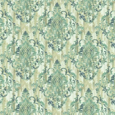 KASMIR FABRICS-JULIETTE DAMASK - TEAL