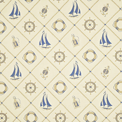 Ralph Lauren Fabrics - Lcf68456F - Cream/Blue