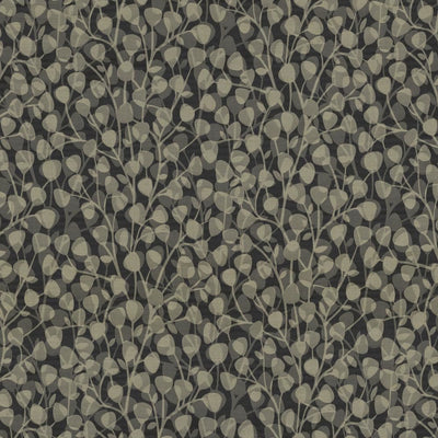 KASMIR FABRICS-LEAF OVERLAY - CARBON