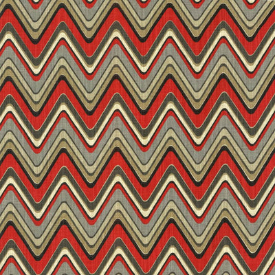 KASMIR FABRICS-LEDOUX FLAME - GRAPHITE