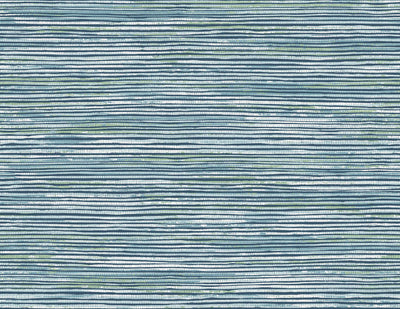 SEABROOK WALLPAPER-OSPREY FAUX GRASSCLOTH-MIDNIGHT BLUE, SPEARMINT, AND ICE-LN10302