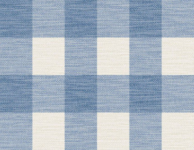 SEABROOK WALLPAPER-RUGBY GINGHAM-COASTAL BLUE AND IVORY-LN10802