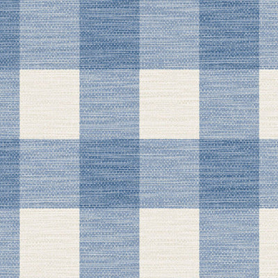 SEABROOK WALLPAPER-RUGBY GINGHAM-COASTAL BLUE AND IVORY-LN10802