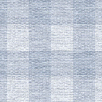 SEABROOK WALLPAPER-RUGBY GINGHAM-CAROLINA BLUE-LN10812
