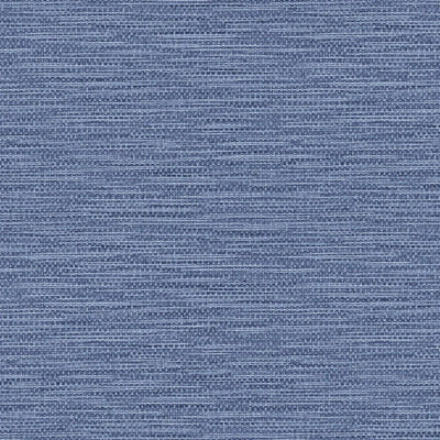 SEABROOK WALLPAPER-FAUX LINEN WEAVE-COASTAL BLUE-LN10902