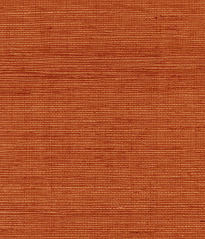 SEABROOK WALLPAPER-SISAL GRASSCLOTH-BLOOD ORANGE-LN11841