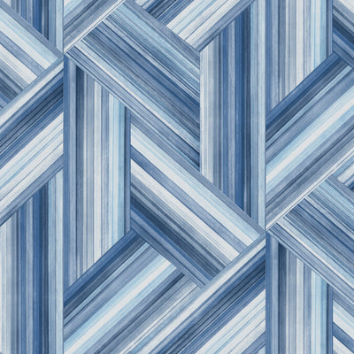 SEABROOK WALLPAPER-GEO INLAY-DENIM AND SKY BLUE-LW50102