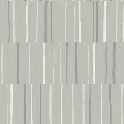 SEABROOK WALLPAPER-BLOCK LINES-METALLIC SILVER AND COVE GRAY-LW51208