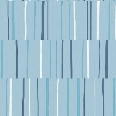 SEABROOK WALLPAPER-BLOCK LINES-BLUEBIRD, NAVY, AND GLACIER WHITE-LW51212