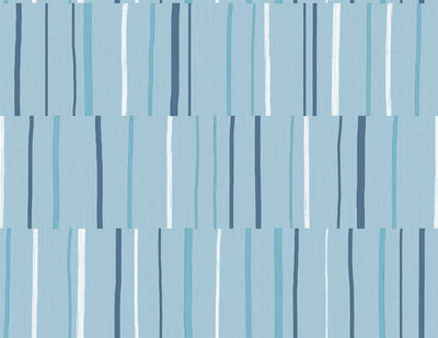 SEABROOK WALLPAPER-BLOCK LINES-BLUEBIRD, NAVY, AND GLACIER WHITE-LW51212