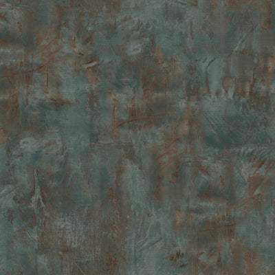 SEABROOK WALLPAPER-RUSTIC STUCCO FAUX-RUST AND FOREST GREEN-LW51706
