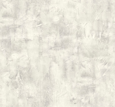 SEABROOK WALLPAPER-RUSTIC STUCCO FAUX-METALLIC SILVER AND SNOWSTORM-LW51710