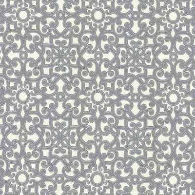 KASMIR FABRICS-MARVELOUS SCROLL - PEWTER