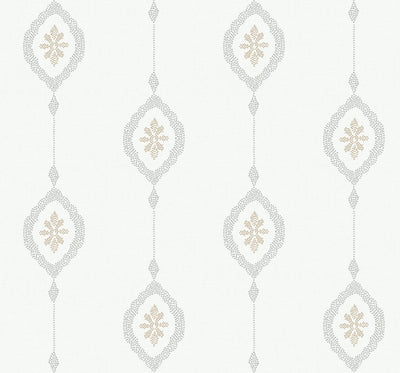 SEABROOK WALLPAPER-SAND DOLLAR STRIPE-SAND DUNES-MB30505