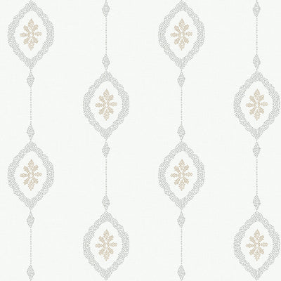 SEABROOK WALLPAPER-SAND DOLLAR STRIPE-SAND DUNES-MB30505