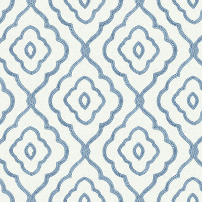 SEABROOK WALLPAPER-SEASIDE OGEE-BLUE OASIS-MB30902