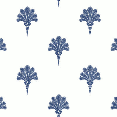 SEABROOK WALLPAPER-SUMMER FAN-COASTAL BLUE-MB31602