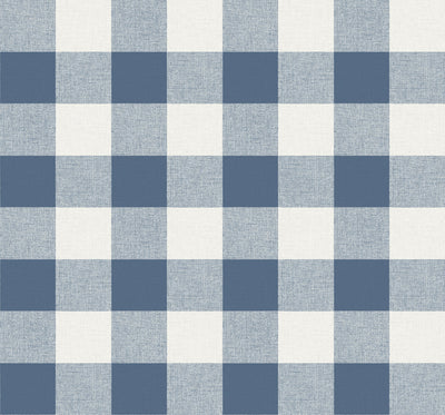 SEABROOK WALLPAPER-PICNIC PLAID-COASTAL BLUE-MB31902