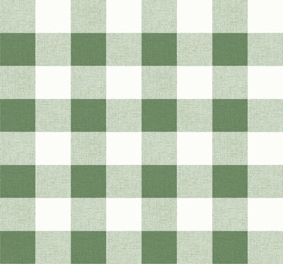 SEABROOK WALLPAPER-PICNIC PLAID-GREENERY-MB31904