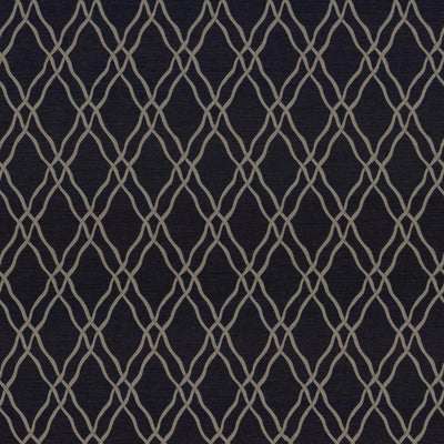 KASMIR FABRICS-MEANDER TRELLIS - CHARCOAL