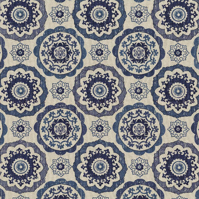 KASMIR FABRICS-MONTEZUMA - LAPIS