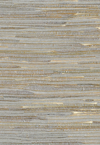 SEABROOK WALLPAPER-JAVA GRASS-METALLIC SILVER, OFF WHITE-NA205