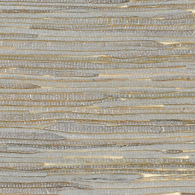 SEABROOK WALLPAPER-JAVA GRASS-METALLIC SILVER, OFF WHITE-NA205