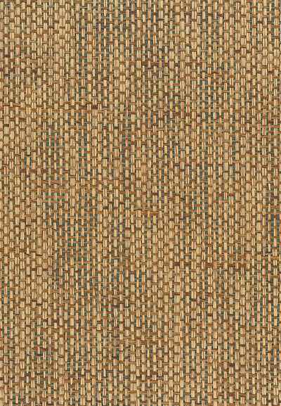 SEABROOK WALLPAPER-PAPERWEAVE-BROWN, GREEN-NA502