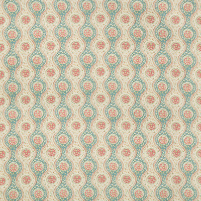 BRUNSCHWIG & FILS - NADARI PRINT - TEAL/ROSE