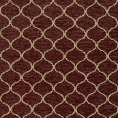 KASMIR FABRICS-OGEE TRELLIS - CRIMSON