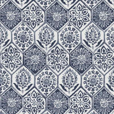 KASMIR FABRICS-PAINTED TILE - DELFT