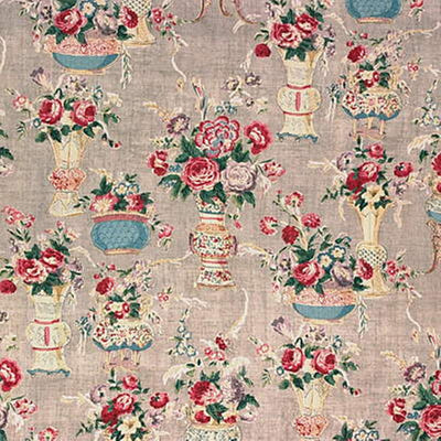 G P & J BAKER FABRICS - BLUSH CHINA - GREY