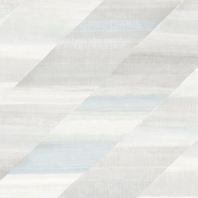 SEABROOK WALLPAPER-RAINBOW DIAGONALS-DAYDREAM GRAY AND BLUE OASIS-RY30300