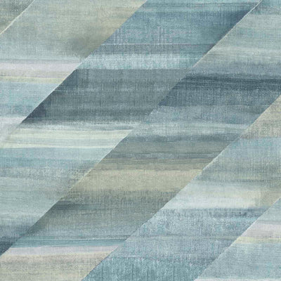 SEABROOK WALLPAPER-RAINBOW DIAGONALS-STEEL BLUE AND STONE-RY30304