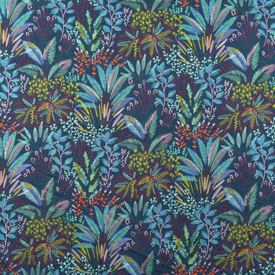 Greenhouse Fabrcs, a selection of fabrics such as  Embroidery/Crewel,Tropical, Floral, Foliage.