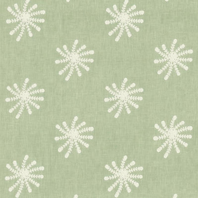 KASMIR FABRICS-SNOWFLAKE - AQUAMARINE