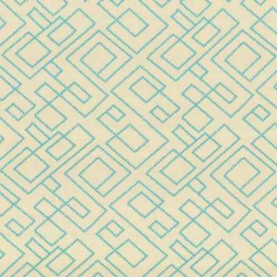 KASMIR FABRICS-TALLMADGE FRET - TURQUOISE