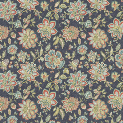 KASMIR FABRICS-TROYAN - INDIGO