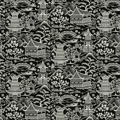 STOUT FABRICS-UPSALA 2 BLACK/WHITE