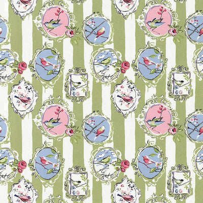 KASMIR FABRICS-WATCH THE BIRDIE - KIWI