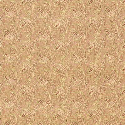 KASMIR FABRICS-WILLOW PAISLEY - VINTAGE GOLD