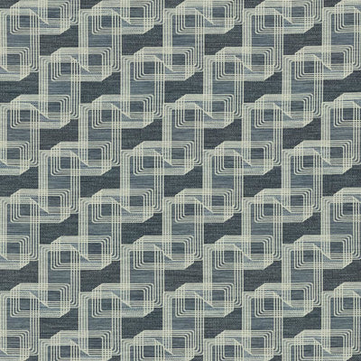 KASMIR FABRICS-ZOOM - COBALT